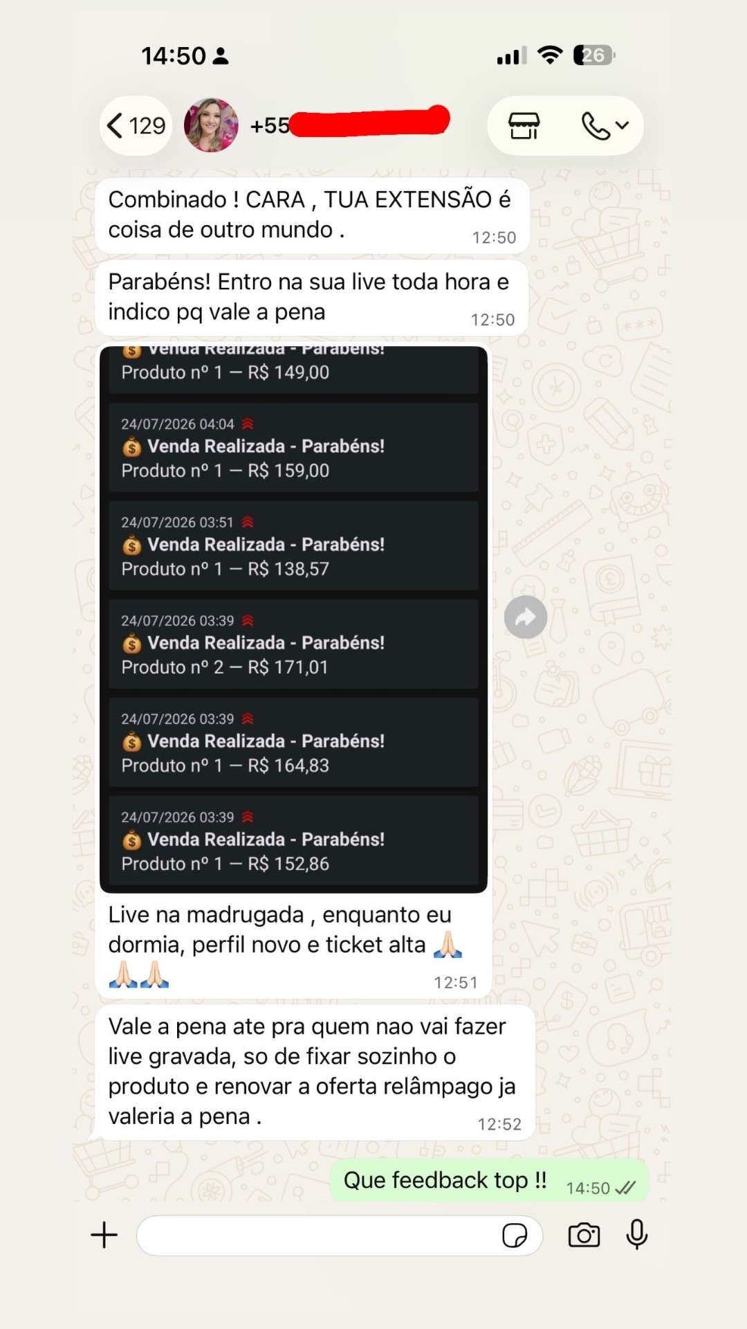 Relato sobre fixação de produtos e ofertas relâmpago