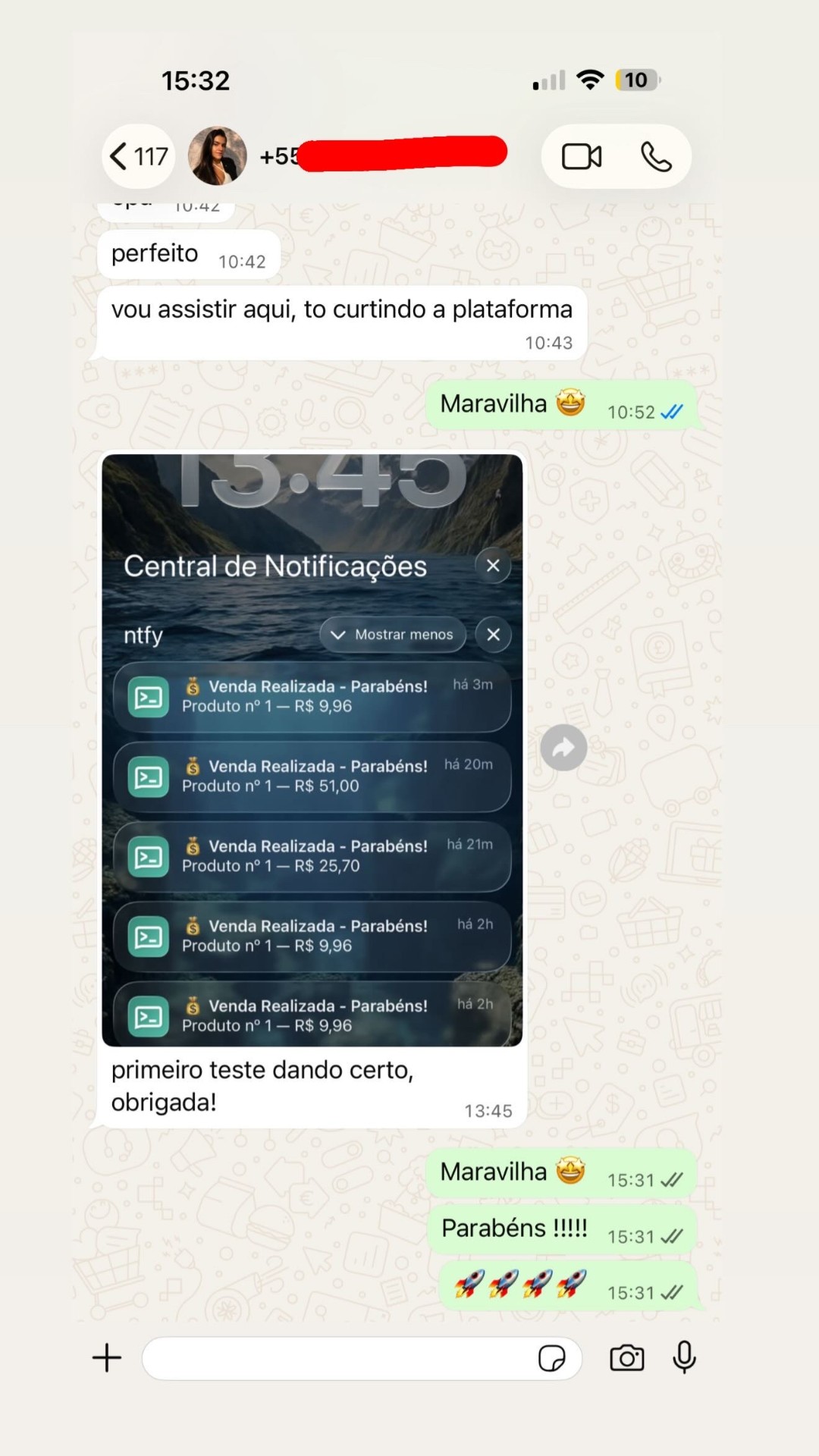 Relato sobre um primeiro teste da plataforma